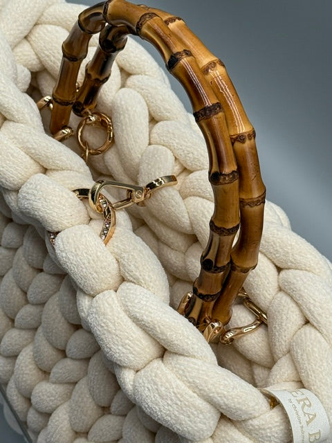 Hera Bag Chenille Cremeweiß