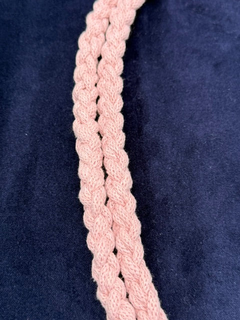 Hera Bag handgefertigter Schulterriem in Pastel Pink in 1,5 cm Dm.