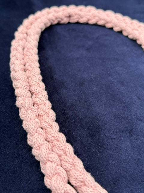 Hera Bag handgefertigter Schulterriem in Pastel Pink in 1,5 cm Dm.