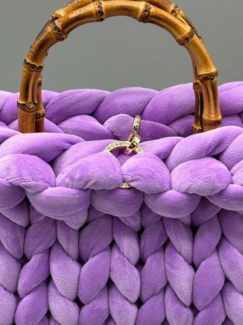 Hera Bag Samt Lavendel