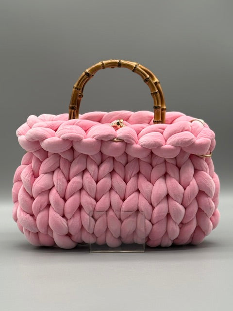 Hera Bag Samt Hellrosa