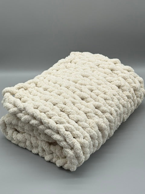 Hera Bag Babydecke aus Chenille in Creme
