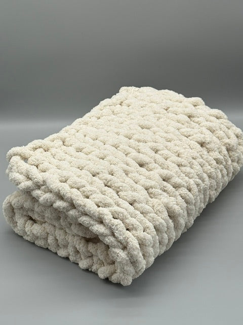 Hera Bag Babydecke aus Chenille in Creme
