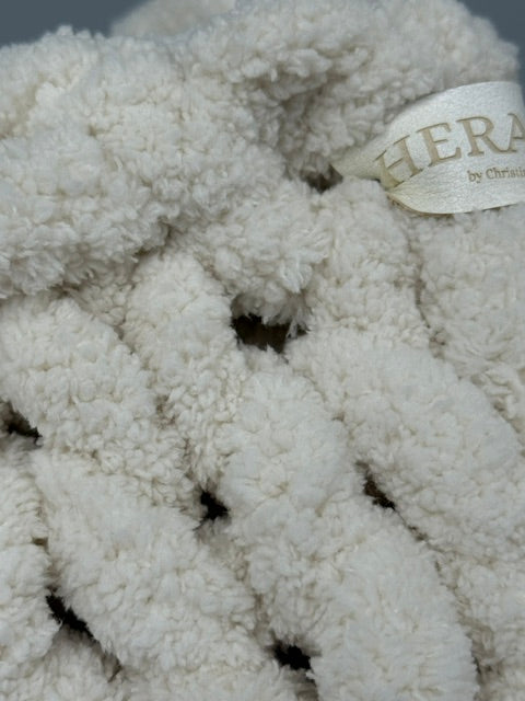 Hera Bag Babydecke aus Chenille in Creme