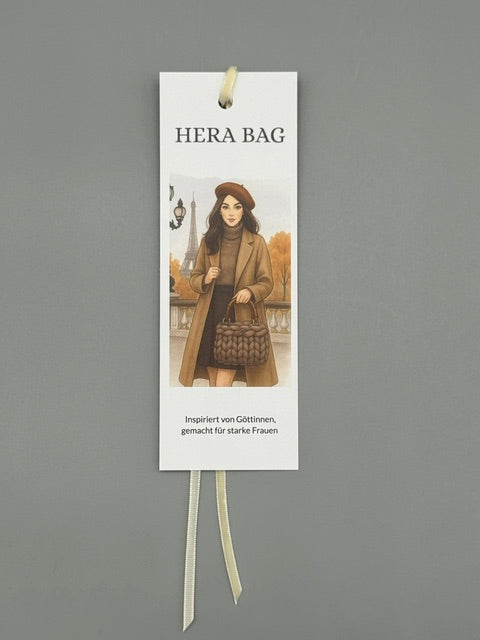 Hera Bag Lesezeichen mit Samtband in Creme
