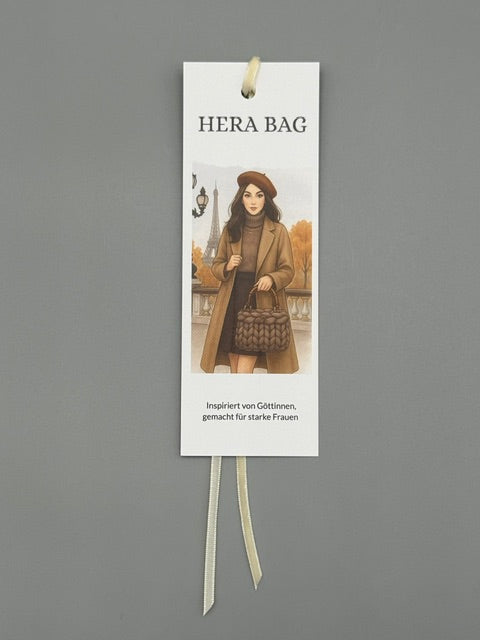 Hera Bag Lesezeichen mit Samtband in Creme