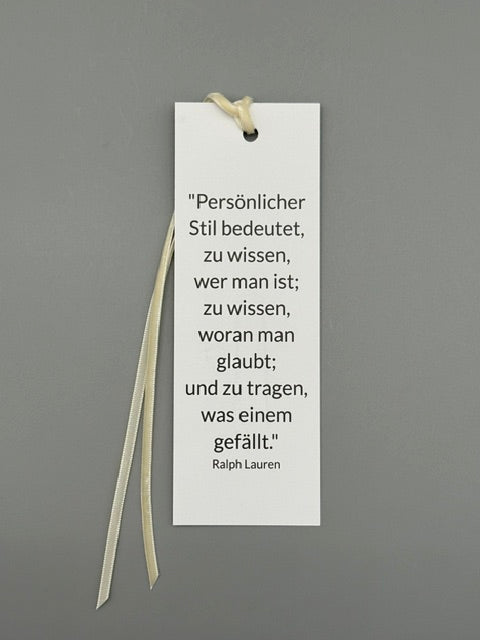 Hera Bag Lesezeichen mit Samtband in Creme
