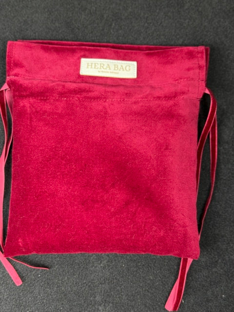 Wende-Innentasche für die Hera Bag Sparkly Samt/Kunstfell in Bordeauxrot