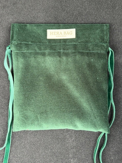 Wende-Innentasche für die Hera Bag Sparkly Samt/Kunstfell in Smaragdgrün
