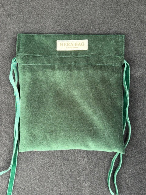 Wende-Innentasche für die Hera Bag Sparkly Samt/Kunstfell in Smaragdgrün