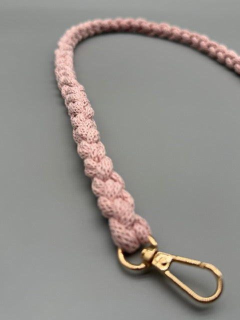 Hera Bag handgefertigter Tragegriff/Schulterriem in Pastel Pink in 1,5 cm Dm.