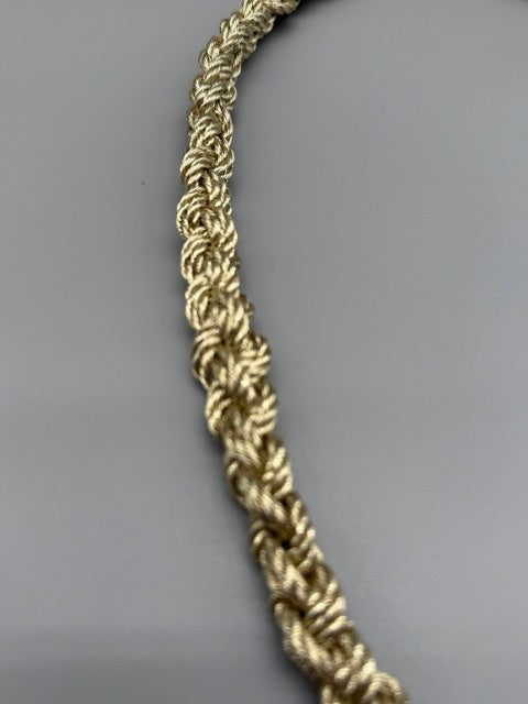 Hera Bag handgefertigter Tragegriff/Schulterriem aus Metallic Rope Garn, goldfarbig in 1,5 cm Dm.