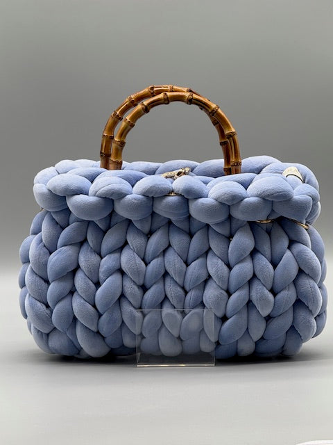 Hera Bag Premium Samt Hellblau