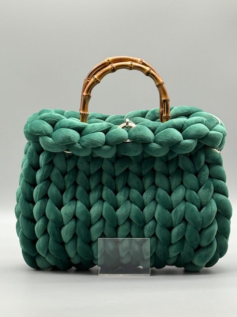 Hera Bag Premium Samt Smaragdgrün