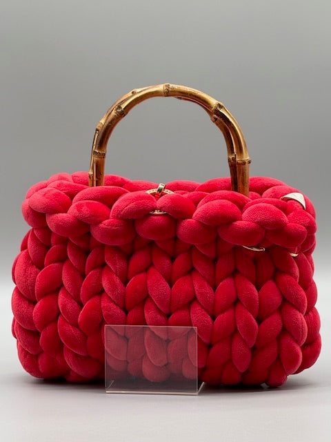 Hera Bag Samt Rubinrot