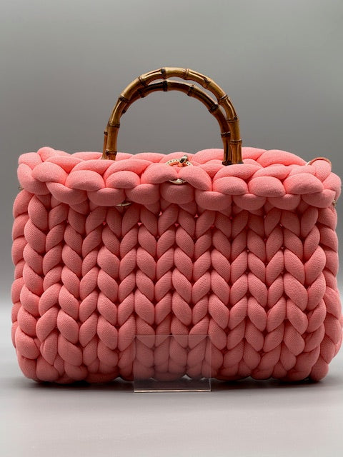 Hera Bag Premium Baumwollgarn Altrosa