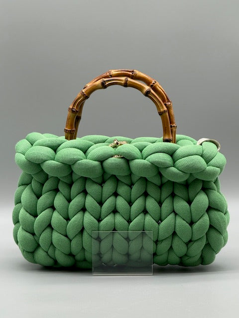 Hera Bag Premium Baumwollgarn Maigrün