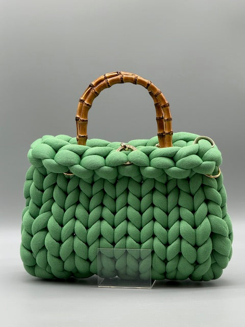 Hera Bag Premium Baumwollgarn Maigrün