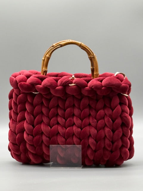 Hera Bag Samt Bordeauxrot