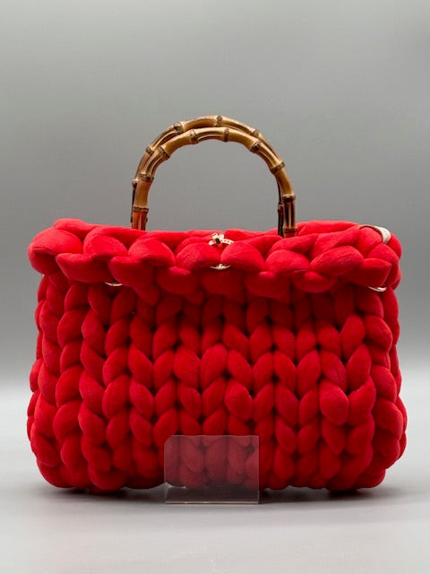 Hera Bag Samt Rubinrot