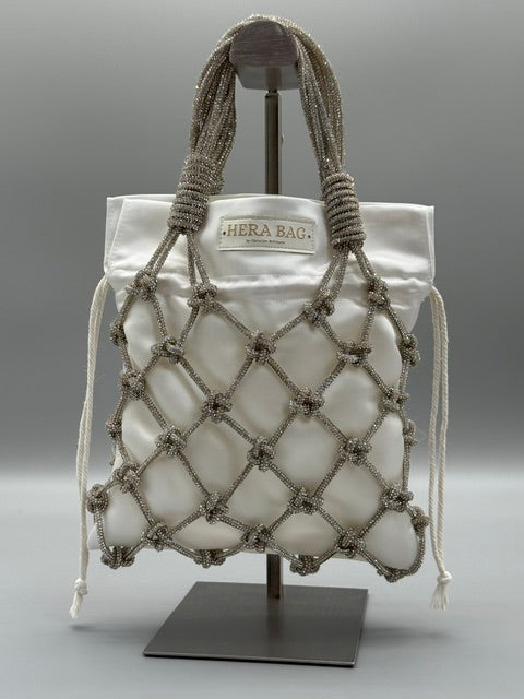 Hera Bag Sparkly Silber