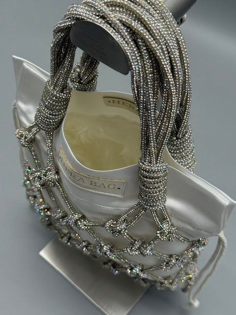 Hera Bag Sparkly Silber