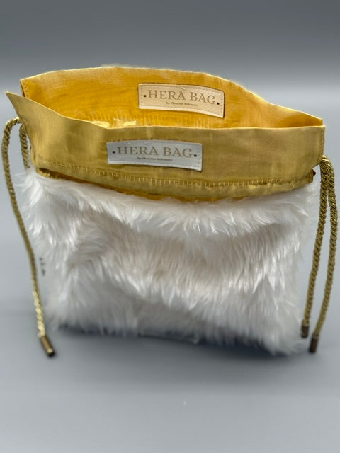 Wende-Innentasche für die Hera Bag Sparkly Gold/Kunstfell